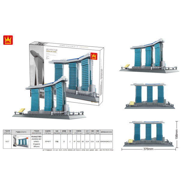 Wange 4217 Architect-Set Marina Bay Sands Hotel Singapur