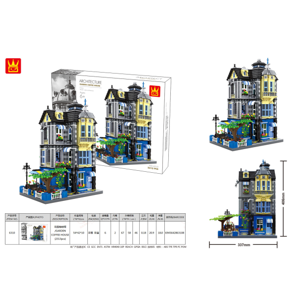 Wange 6310 Architecture-Set Garden Coffee House