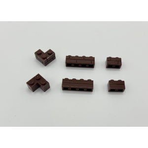 Konvolut Masonry Bricks 2x1 4x1 2x2 Edge in Brown -...