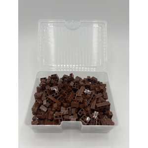 Konvolut Masonry Bricks 2x1 4x1 2x2 Edge in Brown - Mauersteine Braun