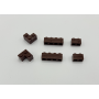 Konvolut Masonry Bricks 2x1 4x1 2x2 Edge in Brown - Mauersteine Braun