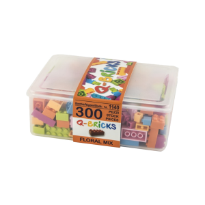 Q-Bricks 300 Teile Box Floral Mix / Mischfarben