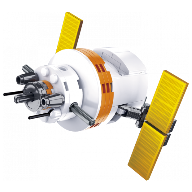 Sluban Space  M38-B0731F Satellit Scientific Space Station  8 into 1