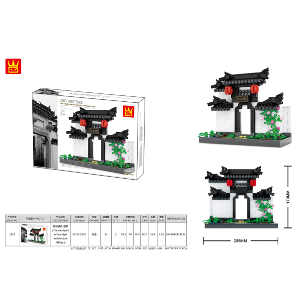 Wange 3313 Architecture-Set Hui Style Eingangstor