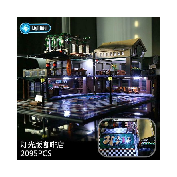 Sembo 601093 Coffee Shop Cafe inkl. LED-Beleuchtung