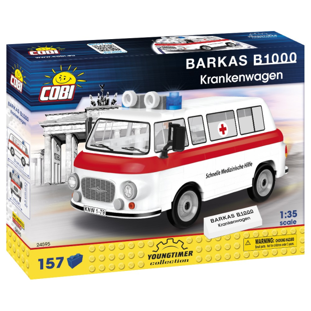 Cobi 24595 Barkas B1000 SMH3 Krankenwagen Pad printed (Youngtimer Collection)