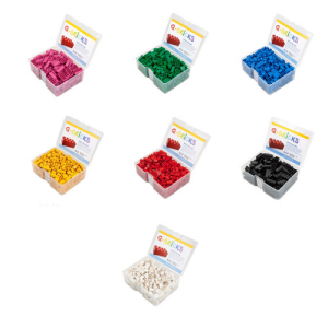 Q-Bricks 300 Teile Box Unicolor Basisfarben / 7...
