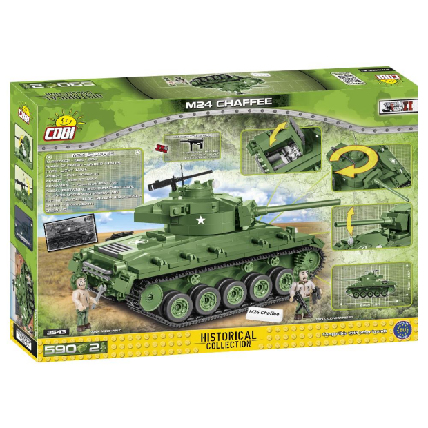 Cobi 2543 M24 CHAFFEE - pad printed -  (Historical Collection, WWII)