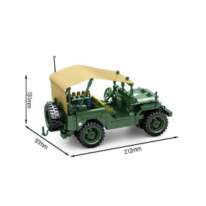 Sembo 705805 Bejing Auto Museum grüner US Army Offroader Willies