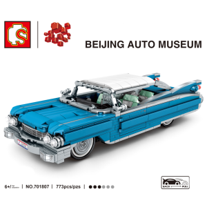 Sembo 701807 Beijing Auto Museum blauer Straßenkreuzer