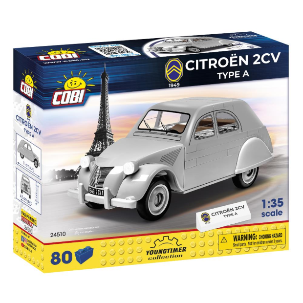 Cobi 24510 Citroen 2CV Type A 1929 (Youngtimer Collection) Pad printed- no Stickers