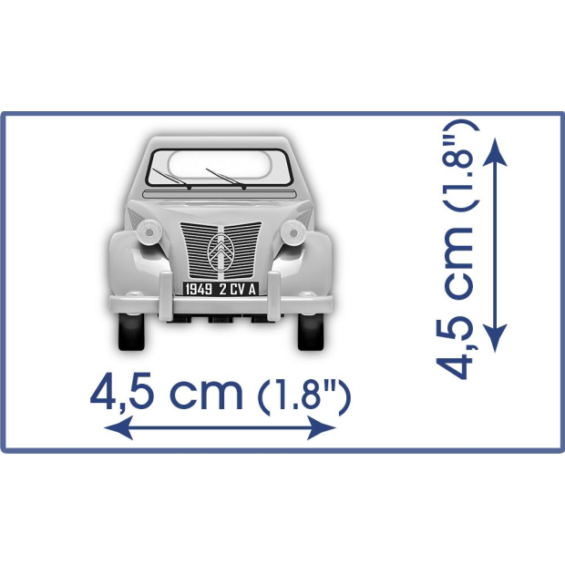 Cobi 24510 Citroen 2CV Type A 1929 (Youngtimer Collection) Pad printed- no Stickers