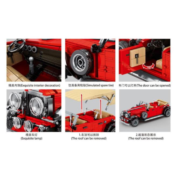 Sembo 8612 Classic Car roter Oldtimer