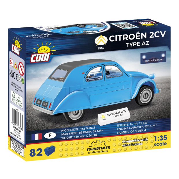 Cobi 24511 Citroen 2CV Type AZ 1962 hellblau (Youngtimer Collection)