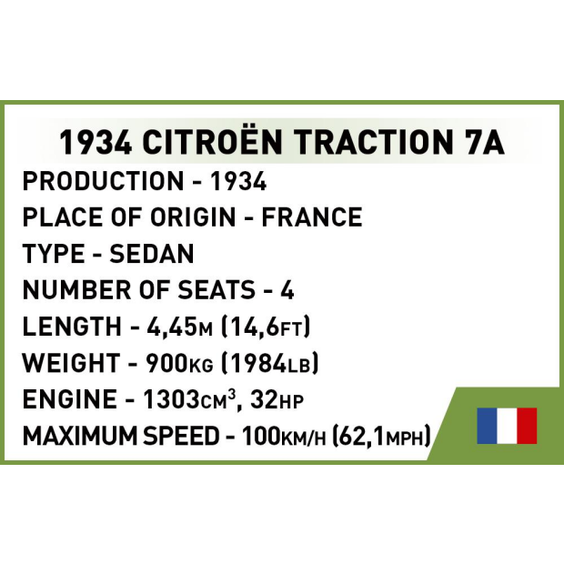 Cobi 2263 Citroen Traction 7A (1934)