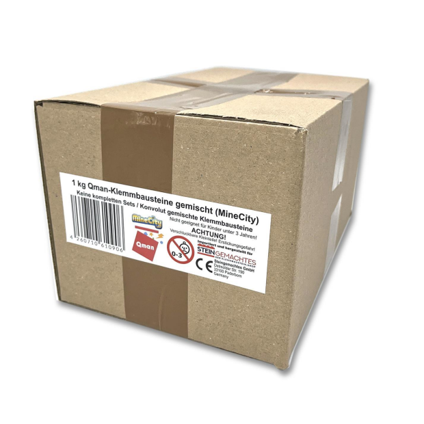 1 kg Qman-Klemmbausteine gemischt (Konvolut)