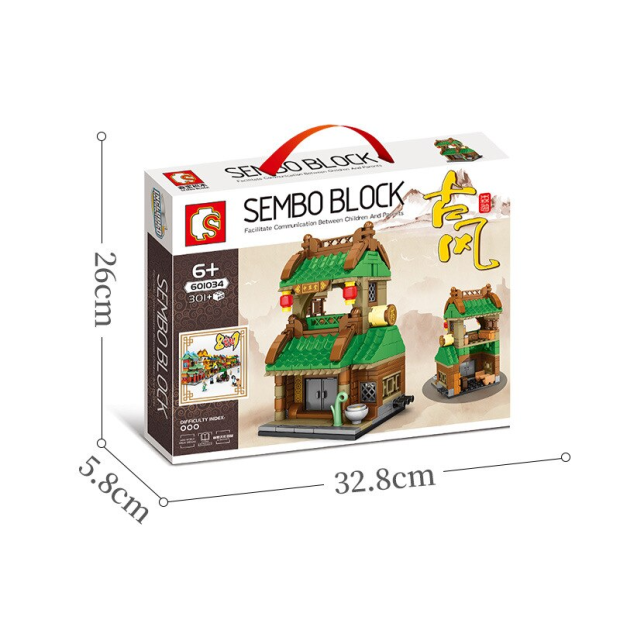 Sembo 601034 Chinesisches Minimodular Antiker Kräuterladen