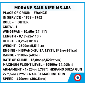 Cobi 5724 Morane-Saulnier MS.406