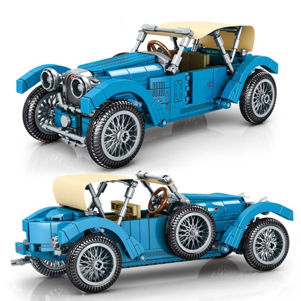 Sembo 705600 Blaues Oldtimer Cabrio