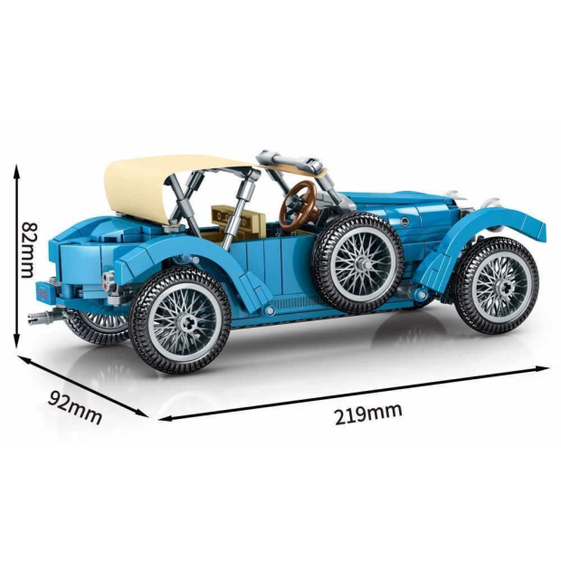 Sembo 705600 Blaues Oldtimer Cabrio