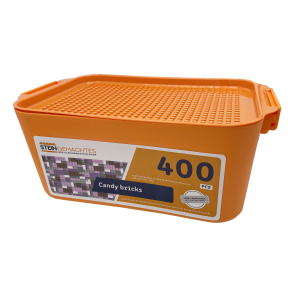 Kazi Candy Bricks-Box mit 400 Plates in Grau - Lila -...