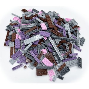 Kazi Candy Bricks-Box mit 400 Plates in Grau - Lila - Rosa - Braun