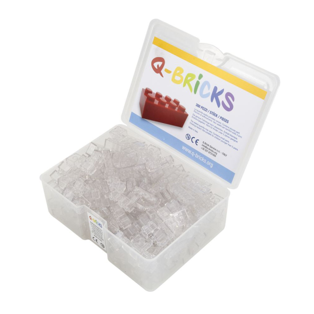 Q-Bricks 300 Teile Box Unicolor / Transparent Clear (920)