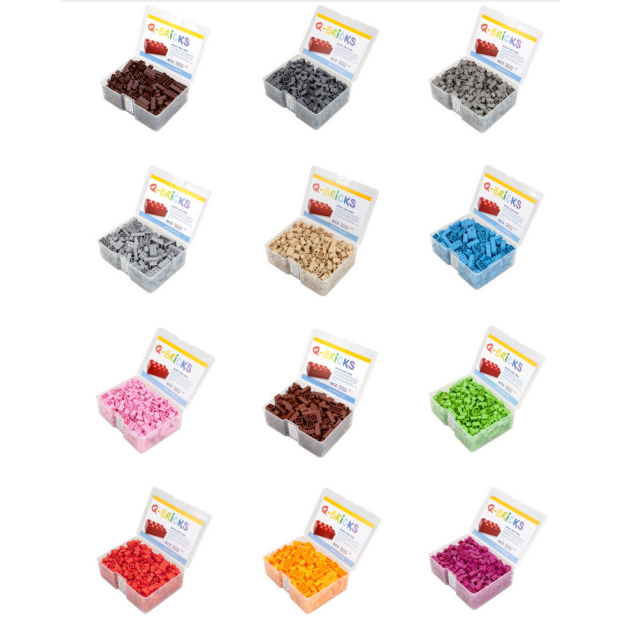 Q-Bricks 300 Teile Box Unicolor / Grasgrün (101)