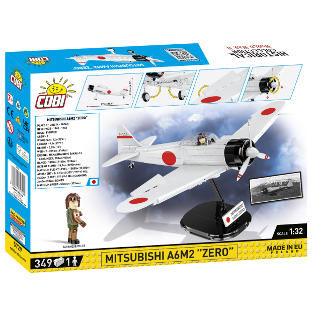 Cobi 5729 Mitsubishi A6M2 "Zero-Sen"