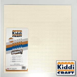 Kiddicraft Baseplate 50 x 50 Noppen (40 x 40cm) Weiß