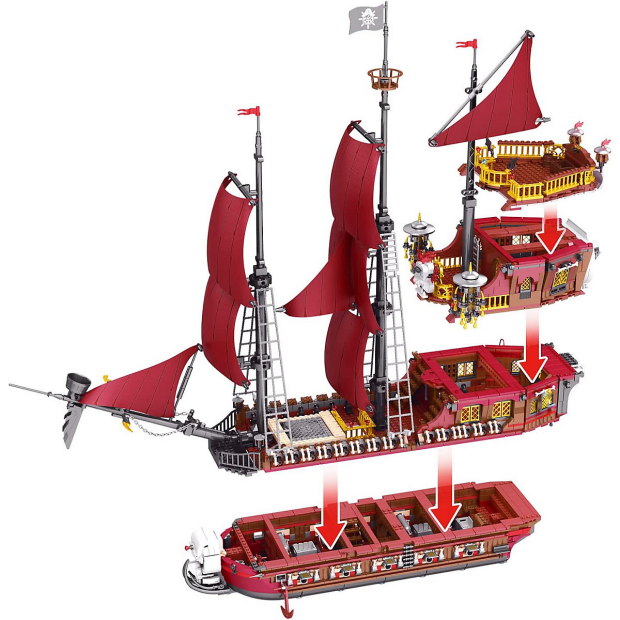 Reobrix 66010 Piratenschiff Dreimaster "Pirate Revenge"