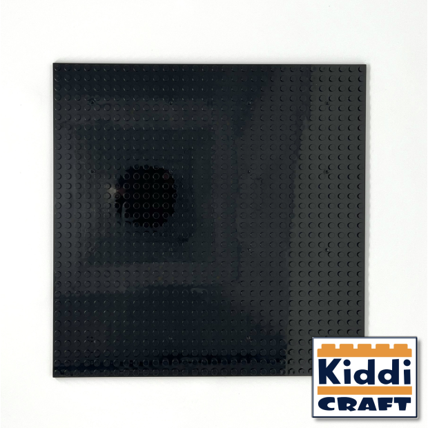 Kiddicraft Stackable Baseplate 32 x 32 Noppen (25,5 x 25,5cm) Schwarz