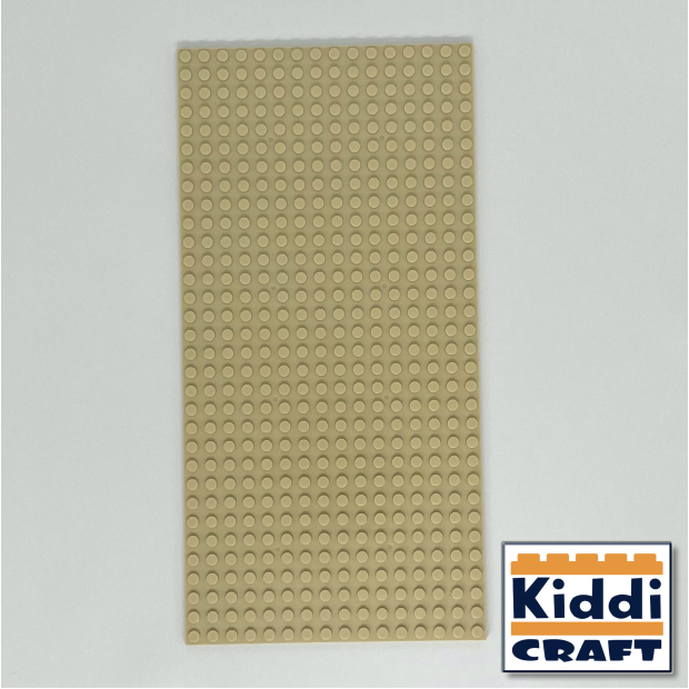 Kiddicraft Stackable Baseplate 16 x 32 Noppen (12,7 x 25,5cm) Tan