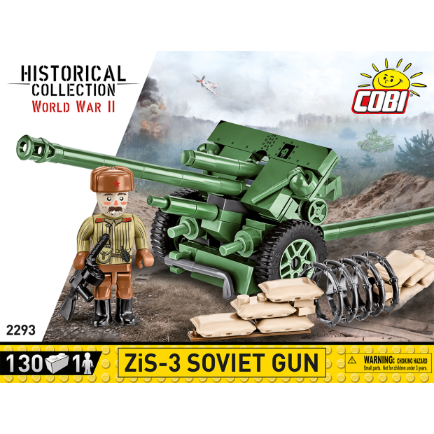 Cobi 2293 Zis-3 Soviet Gun 76mm Divisionskanone M1942