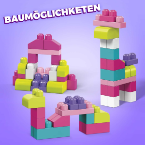 Mega Bloks große Bausteine: Bausteinebeutel pink 60...
