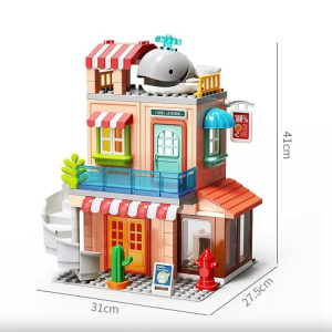 Feelo 1810 Puppenhaus - große Klemmbausteine