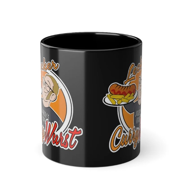 Johnnys Merch: Kiddicraft "Lecker Currywurst" Kaffeepott (0,33l)