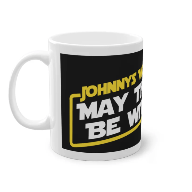 Johnnys Merch: "May the Brick" Kaffeepott (0,33l)