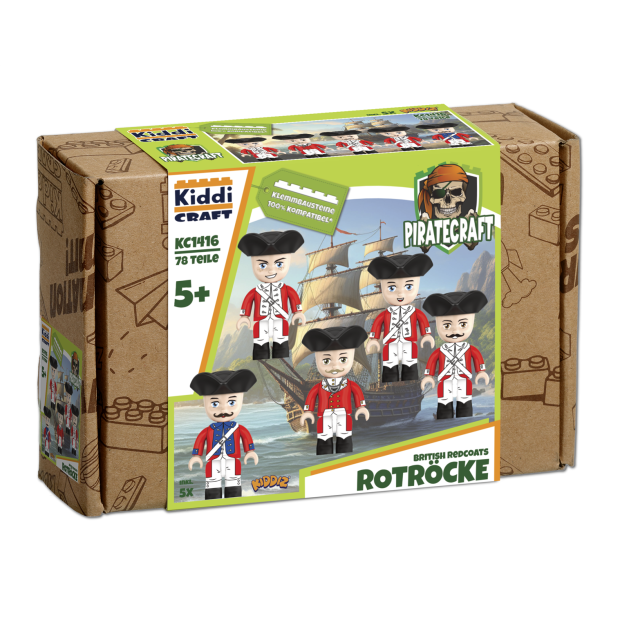 Kiddicraft KC1416 Kiddiz Figuren-Pack: Rotröcke Soldaten / British Redcoats