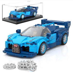 Mould King 27001 Blauer Sportwagen inkl. Vitrine