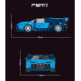 Mould King 27001 Blauer Sportwagen inkl. Vitrine