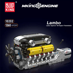 Mould King 10202 Lambo V12 - Motor und Getriebe