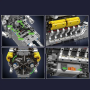 Mould King 10202 Lambo V12 - Motor und Getriebe