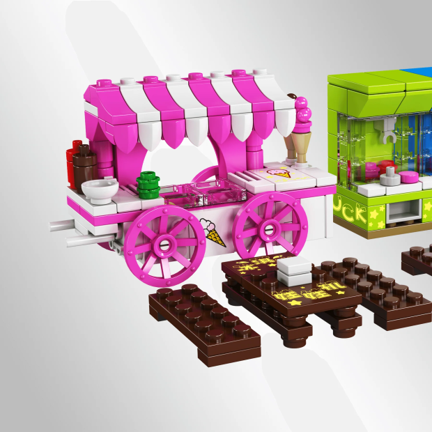 Mould King 24033 Eiscreme-Wagen und Greifautomaten